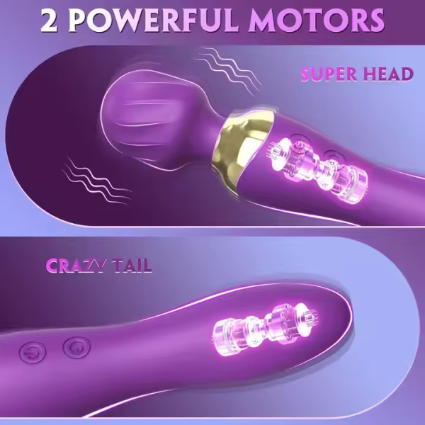 Powerful female vibrator stick massager 24 modes double-headed stick vibrator clitoral stimulator sex toy adult sex toy - Image 4