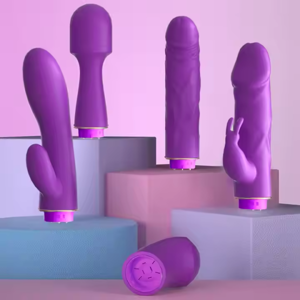 Charging adult female sex toys 4-piece set female rabbit fake penis vibrator high-quality vibrating fake penis – Bild 3