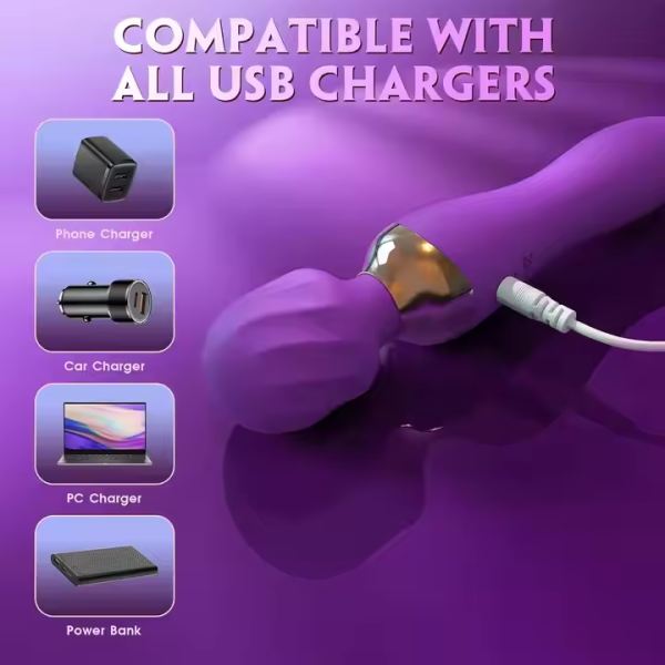 Powerful female vibrator stick massager 24 modes double-headed stick vibrator clitoral stimulator sex toy adult sex toy - Image 3